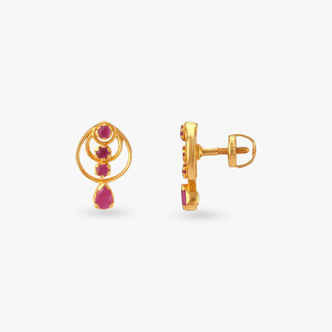 Regal Orbit Stud Earrings for Kids