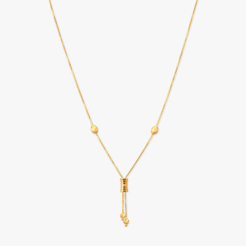 Column Drop Gold Necklace