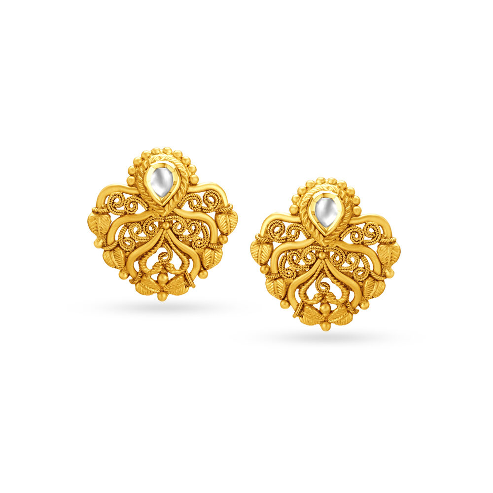 Cute Gold Women Casting Earring