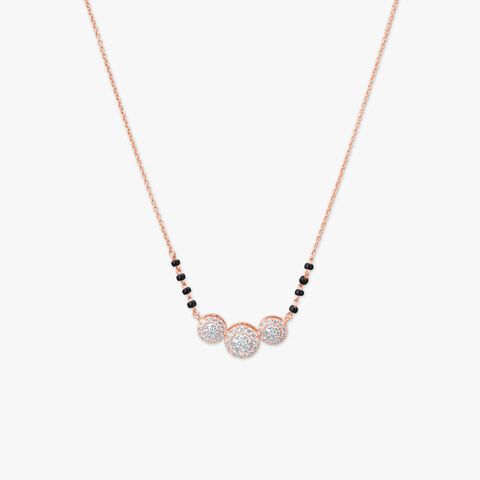 Rose Halo Diamond Mangalsutra