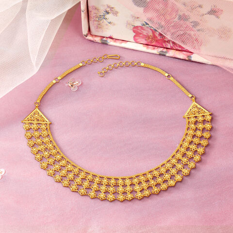 Layered Floral Necklace Set