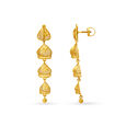 Opulent Yellow Gold Tiered Spade Jhumkas,,hi-res image number null