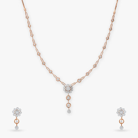 Enchanted Bloom Diamond Necklace Set