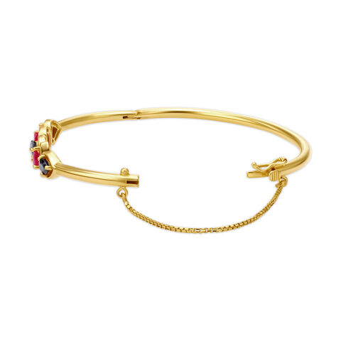 Whimsical Gold Ruby Bangle