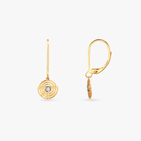 Twinkle Webs Diamond Hoop Earrings For Kids