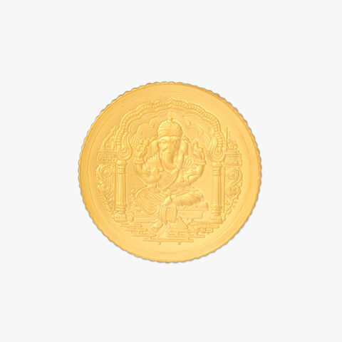 10 gram 24 Karat Gold Coin with Ganesha Motif
