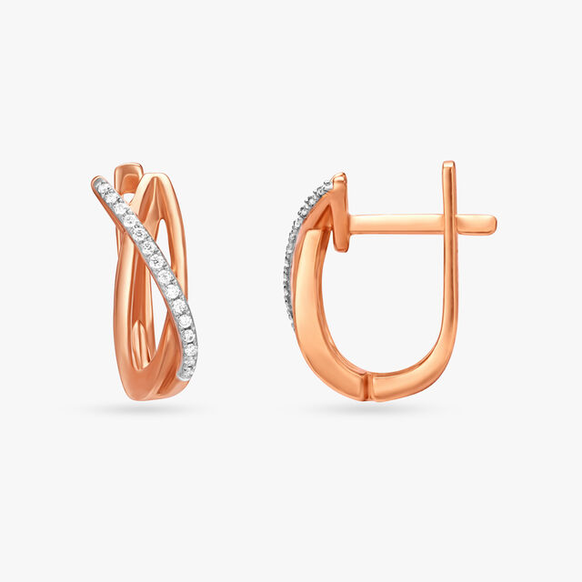 Subtle Opulence Diamond Hoop Earrings,,hi-res image number null