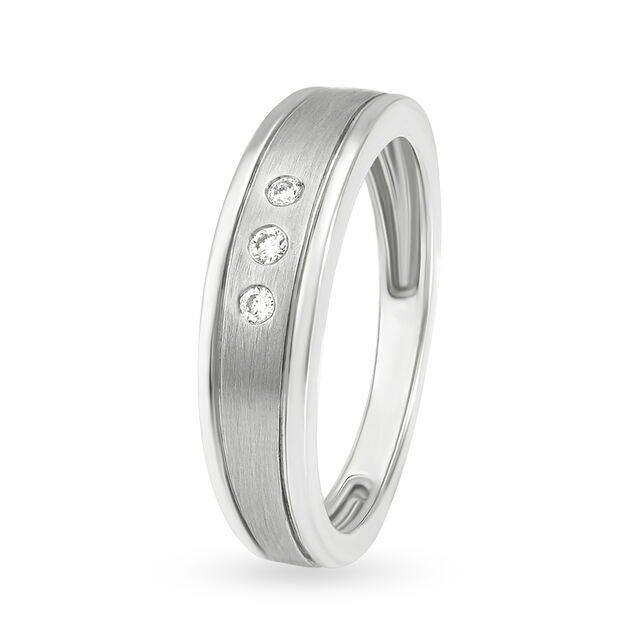 Classic 950 Pure Platinum And Diamond Finger Ring,,hi-res image number null