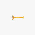 Classic Stately Gold and Diamond Nose Pin,,hi-res image number null