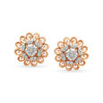 Mesmerising Rose Gold and Diamond 7 Stone Stud Earrings,,hi-res image number null