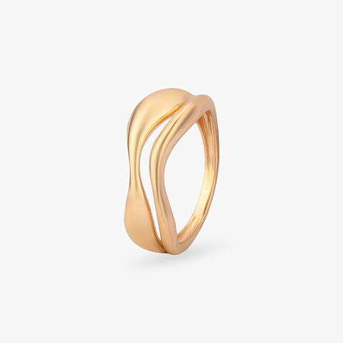 Sculpted Wave Gold Ring