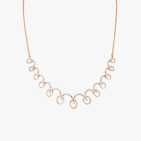 Petal Rhythm Diamond Necklace Set