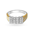 Beguiling Rectangle Motif Diamond Finger Ring For Men,,hi-res image number null