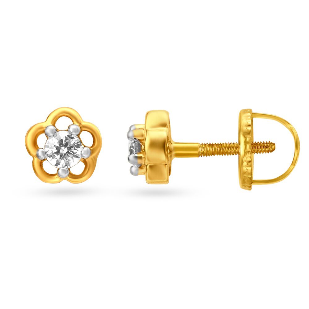 Tanishq solitaire ear studs shop