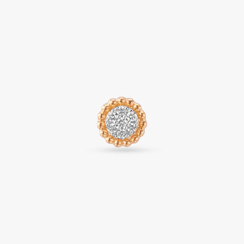 Ripple Halo Diamond Nose Pin