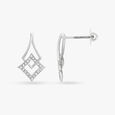 Pristine Geometric Diamond Drop Earrings,,hi-res image number null