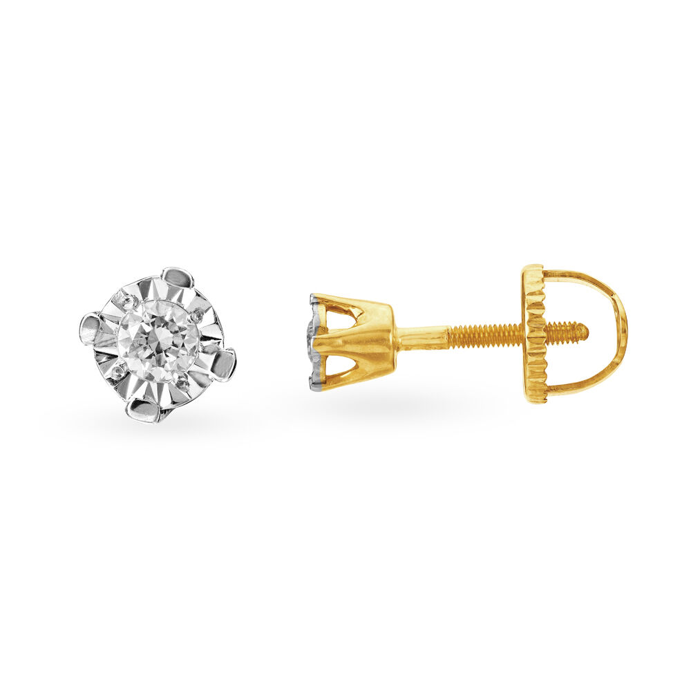 Men's single on sale gold earrings tanishq