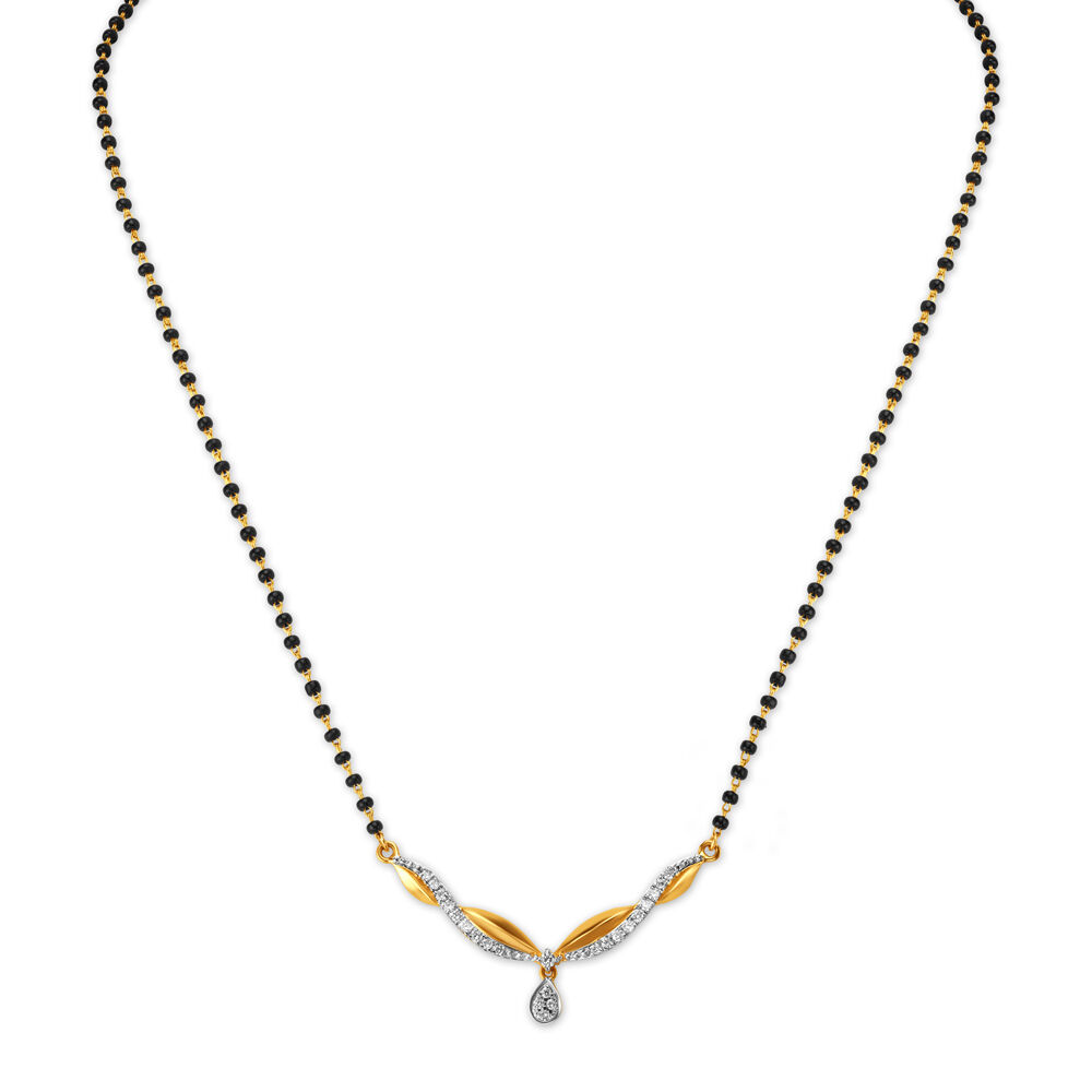 Diamond mangalsutra on sale at tanishq