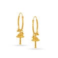 Modern Gold Hoops with Jhumka,,hi-res image number null