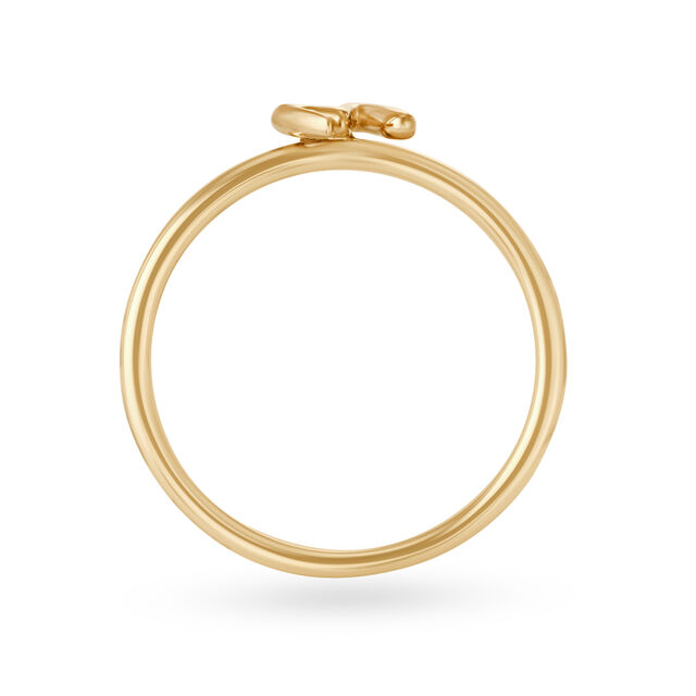 Letter W 14KT Yellow Gold Initial Ring,,hi-res image number null