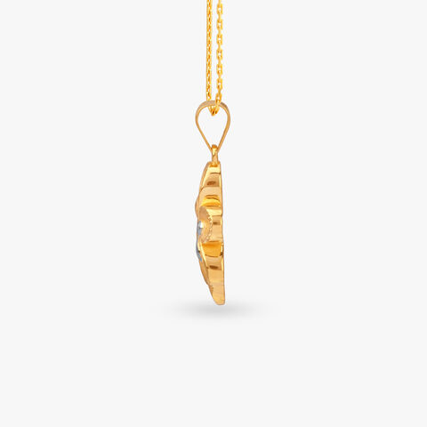 Flowing Bloom Gold Pendant