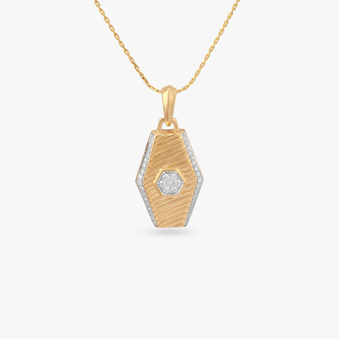 Hexa Stride Diamond Pendant For Men