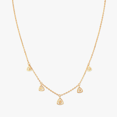 Sunray Charm Gold Necklace