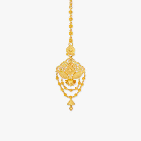 Scalloped Silhouette Gold Maang Tikka