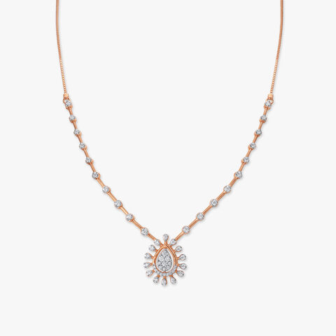 Glowy Drop Diamond Necklace Set