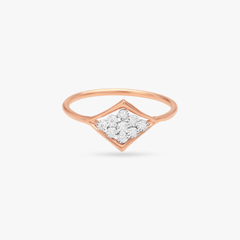 Angled Bloom Diamond Ring