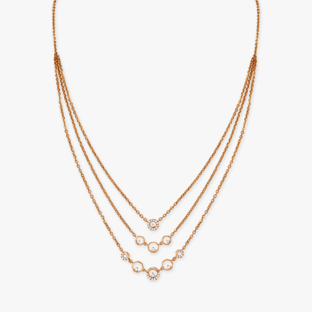 Refined Lattice Diamond Necklace