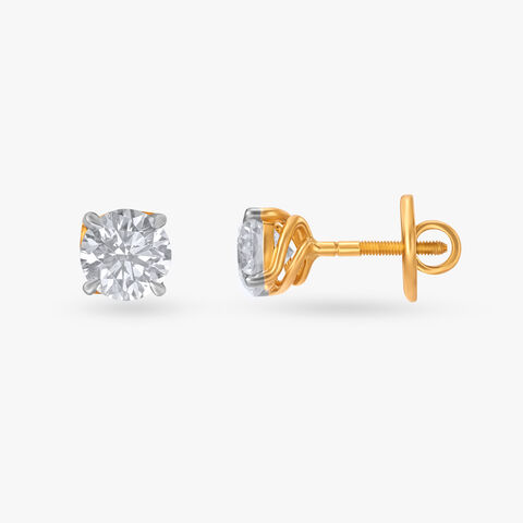 Celestial Radiance Celeste Solitaire Stud Earrings