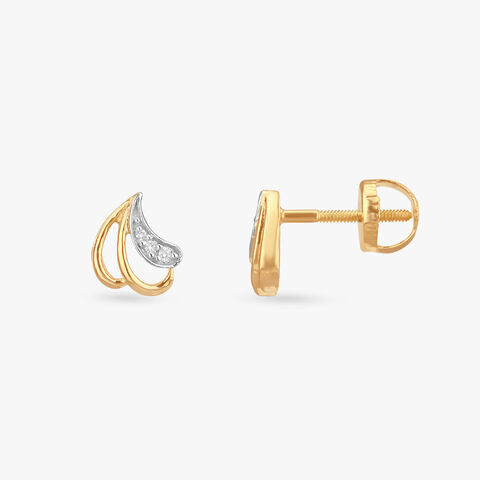 Twinkle Twirls Diamond Stud Earrings For Kids