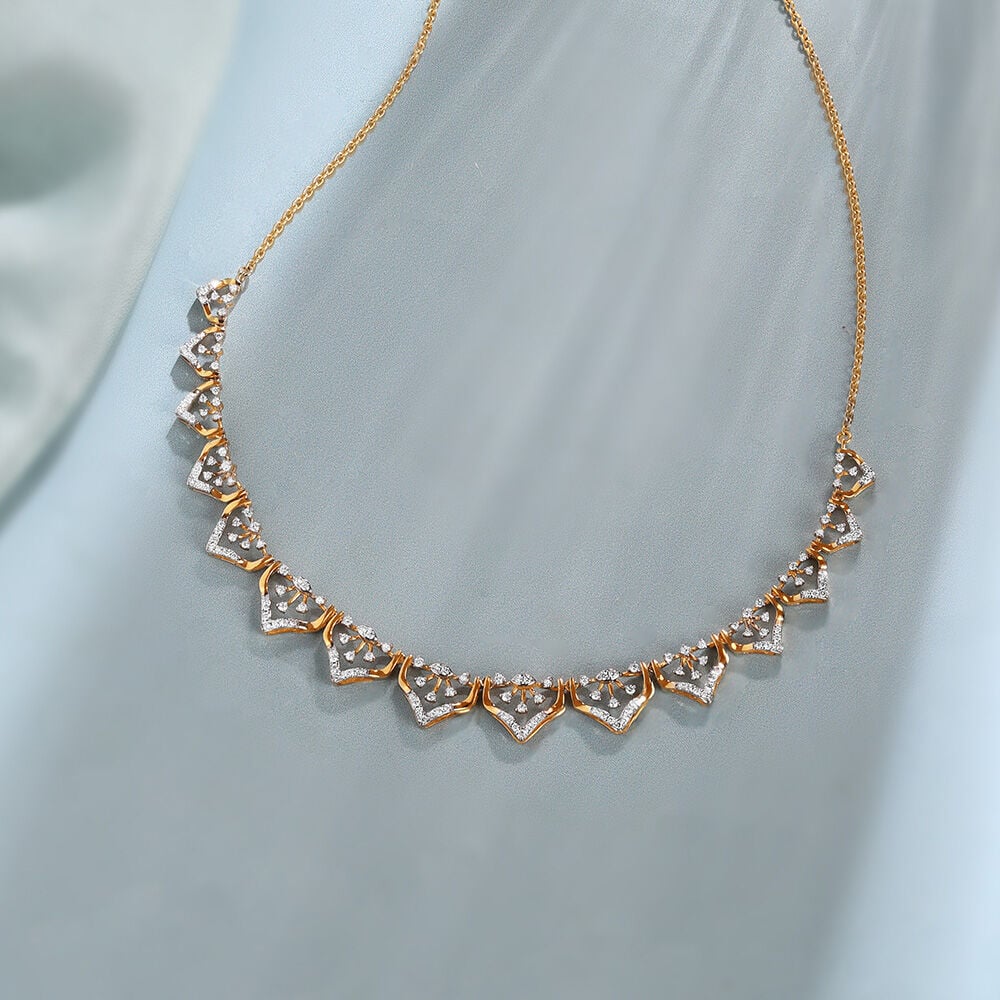 Mia by Tanishq Neckwear Buy Gold Diamond Necklace Online