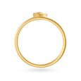 Letter R 14KT Yellow Gold Initial Ring,,hi-res image number null