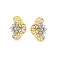 Surreal Diamond Stud Earrings in Yellow and White Gold,,hi-res image number null