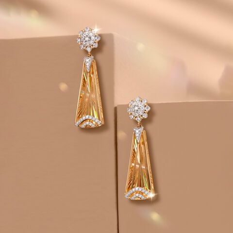 Aurora Cascade Diamond Drop Earrings