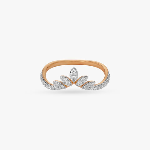 Floral Chevron Diamond Ring alternate view 1