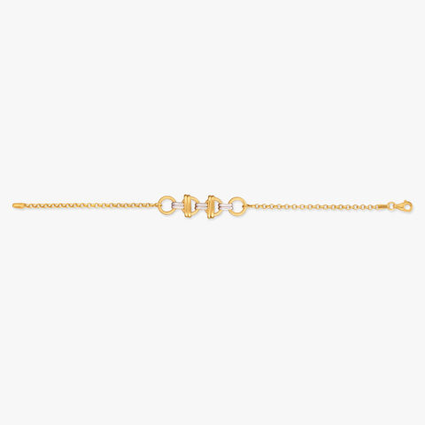 Sculpted Links Gold Bracelet