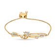 14 KT Yellow Gold Fancy Diamond Burst Bracelet,,hi-res image number null