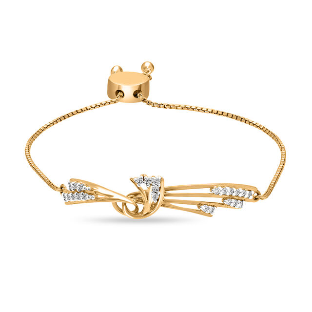14 KT Yellow Gold Fancy Diamond Burst Bracelet,,hi-res image number null