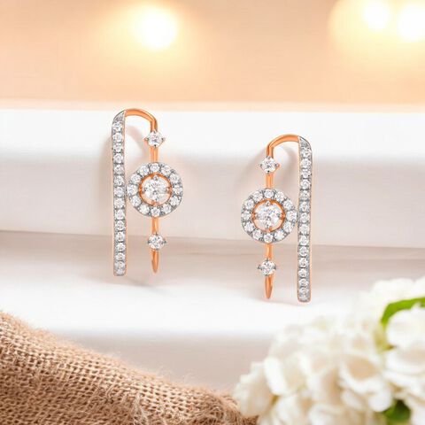 Galactic Diamond Stud Earrings