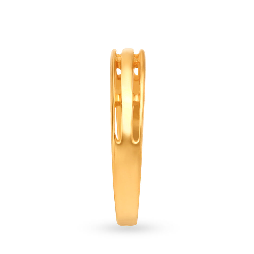 Elegant 22 Karat Yellow Gold Challa Finger Ring