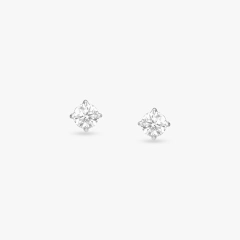 Frost Bloom Solitaire Stud Earrings