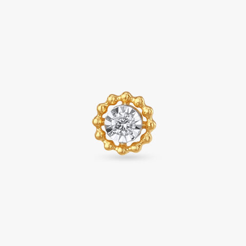 Crown Halo Diamond Nose Pin