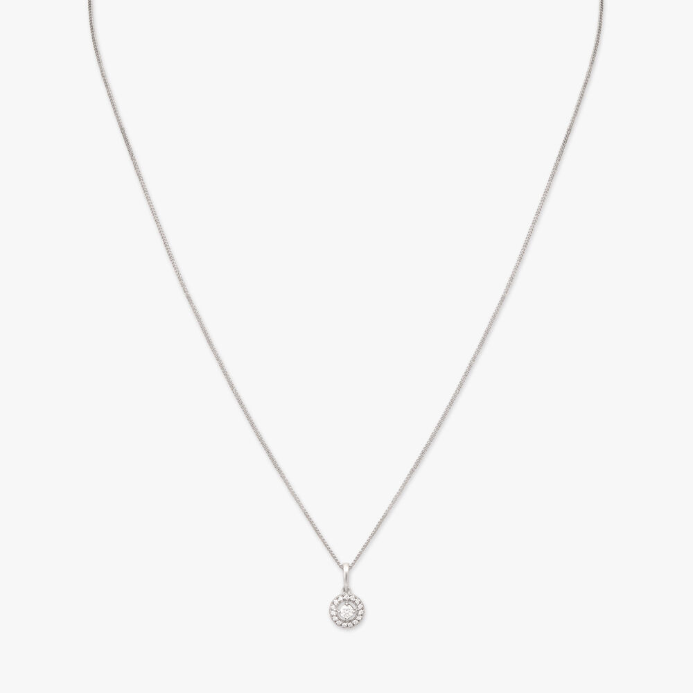 Graceful Allure Platinum Pendant With Chain