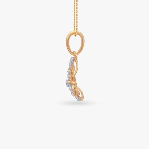 Swirl Bloom Diamond Pendant