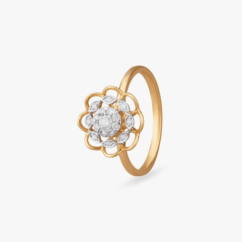 Luminous Blossom Diamond Finger Ring