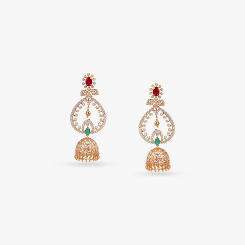 Royale Garden Diamond Chandbali Earrings