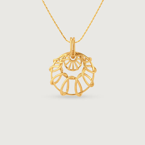 Fluid Radiant Gold Pendant